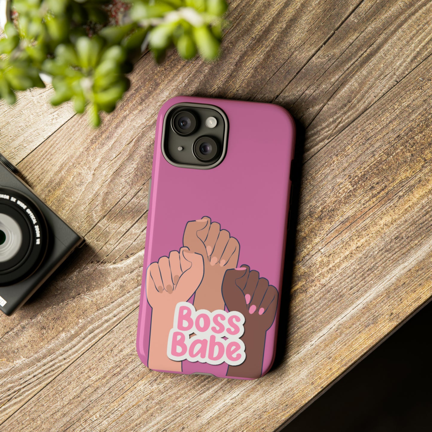 Boss Babe Pink Matte iPhone 15 case